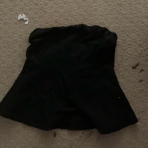 Black Strapless Top
